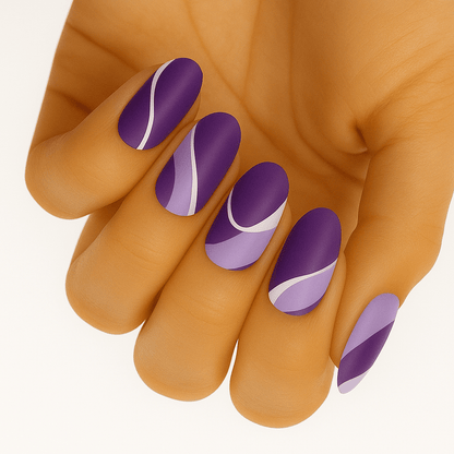 Holy Grail Nail Non-UV Nail Wraps Purple Magic - Wide Fit Wrap (22 Piece)