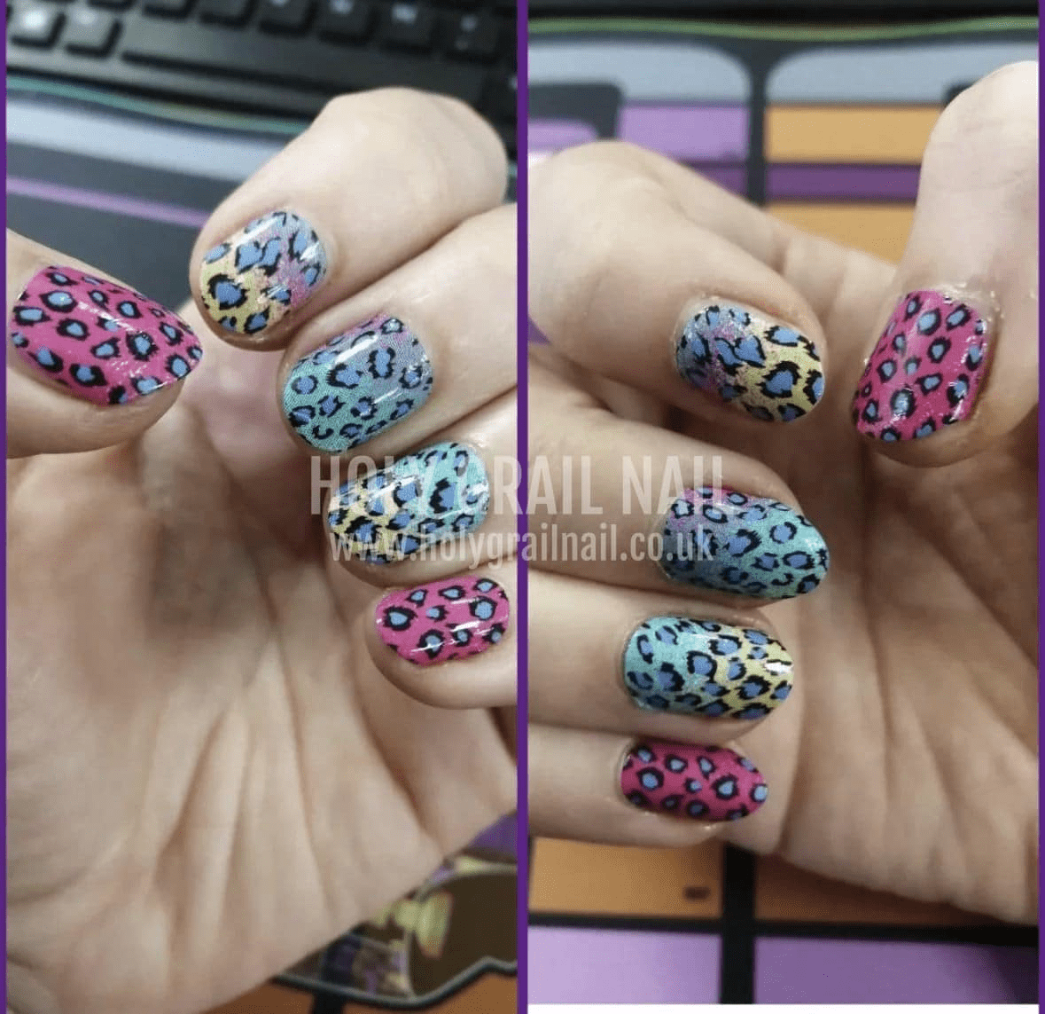 Holy Grail Nail Non-UV Nail Wraps Rainbow Leopard - Holy Classics (Non-UV Nail Wraps)