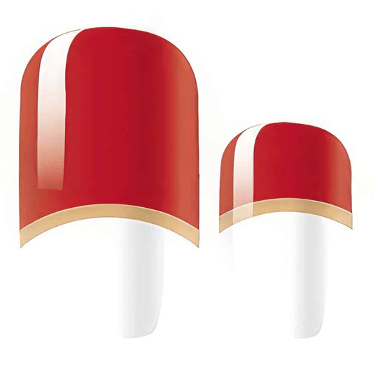 Holy Grail Nail Non-UV Nail Wraps Red and Gold French Mani - Holy Classics (Non-UV Nail Wraps)