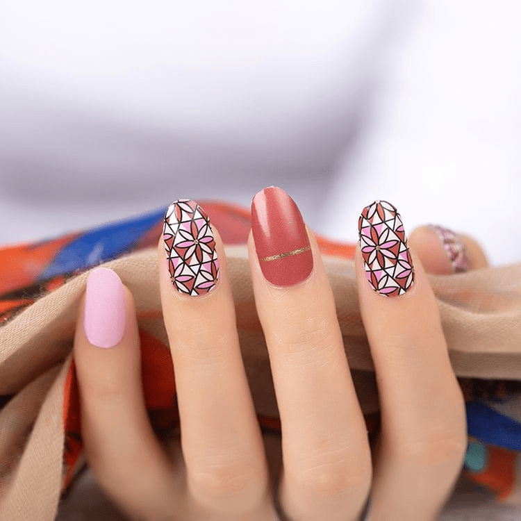 Holy Grail Nail Non-UV Nail Wraps Rouge Fleur - Holy Classics (Non-UV Nail Wraps)