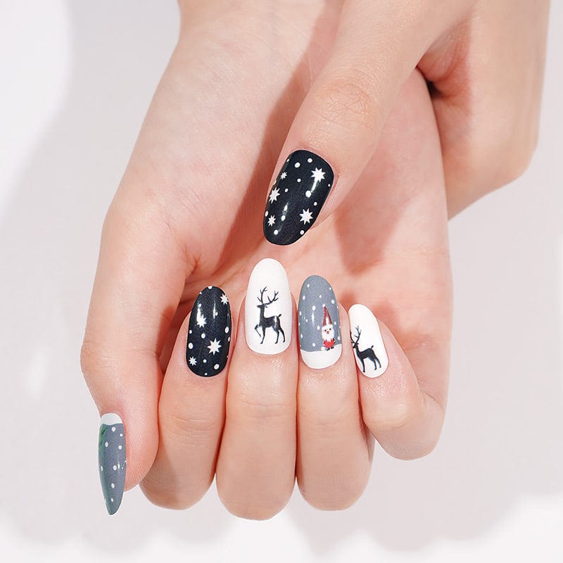 Holy Grail Nail Non-UV Nail Wraps Silent Night, Shiny Nails