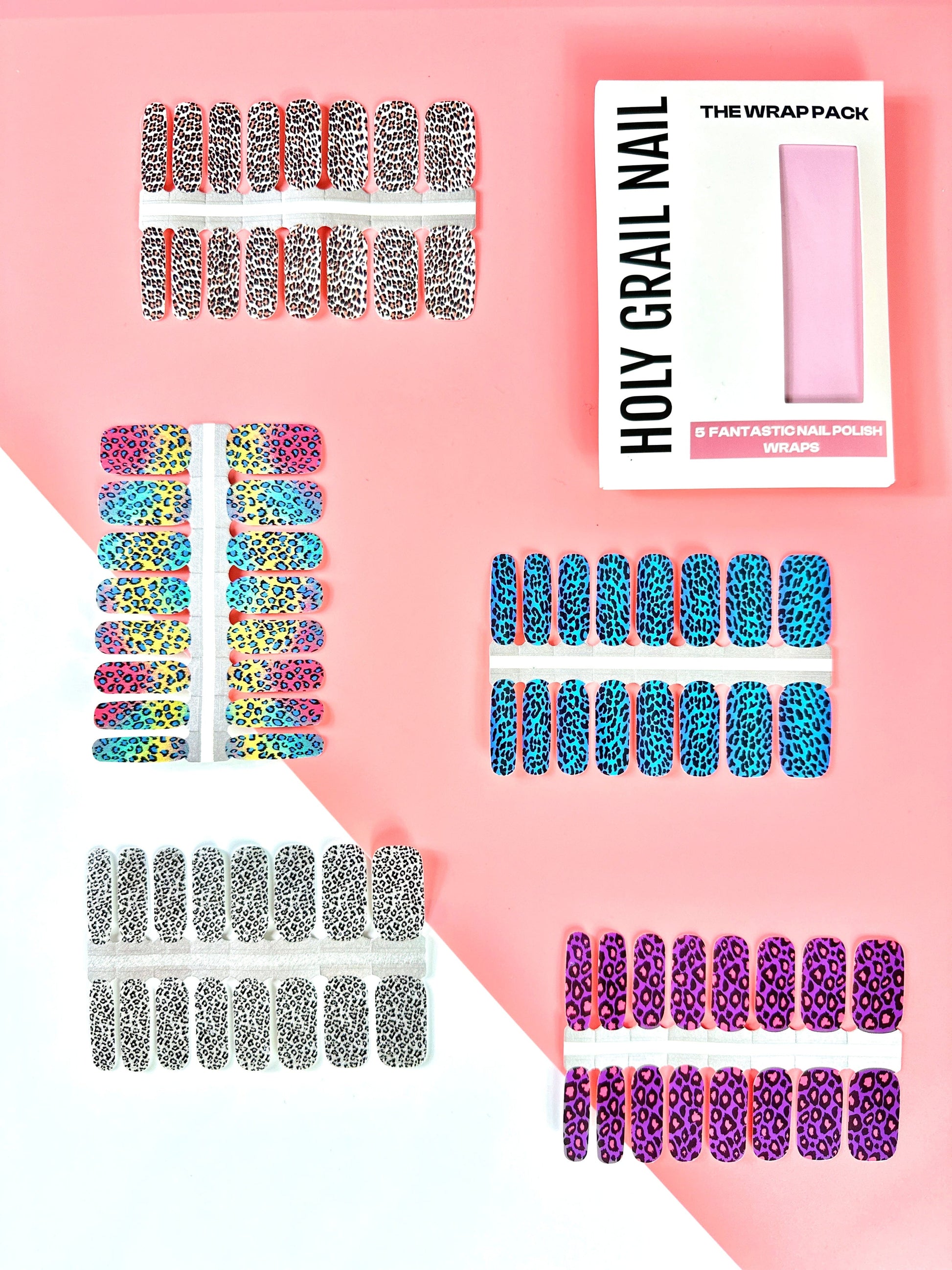 Holy Grail Nail Non-UV Nail Wraps The Animal Pack