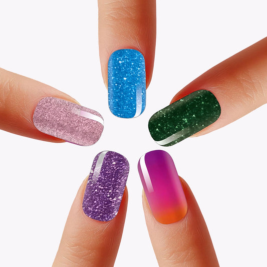 Holy Grail Nail Non-UV Nail Wraps The Glitterati Pack