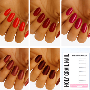 Holy Grail Nail Non-UV Nail Wraps The Red Pack