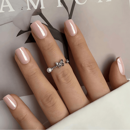 Holy Grail Nail press on Aurora (Glazed) -  Soft Gel Press Ons (Short Square)