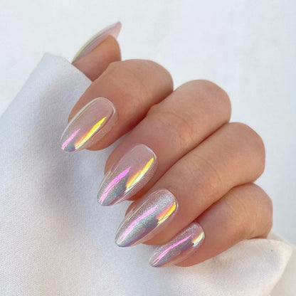 Holy Grail Nail press on Come Closer, Look Twice (Cat's eye) - Soft Gel Press Ons (Short Almond)