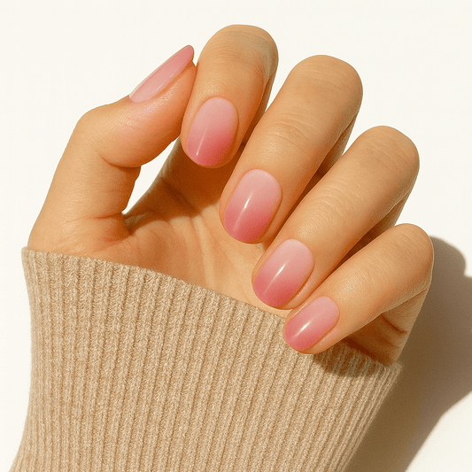 Holy Grail Nail press on Pink Jelly - Soft Gel Press Ons (Extra Short Natural)