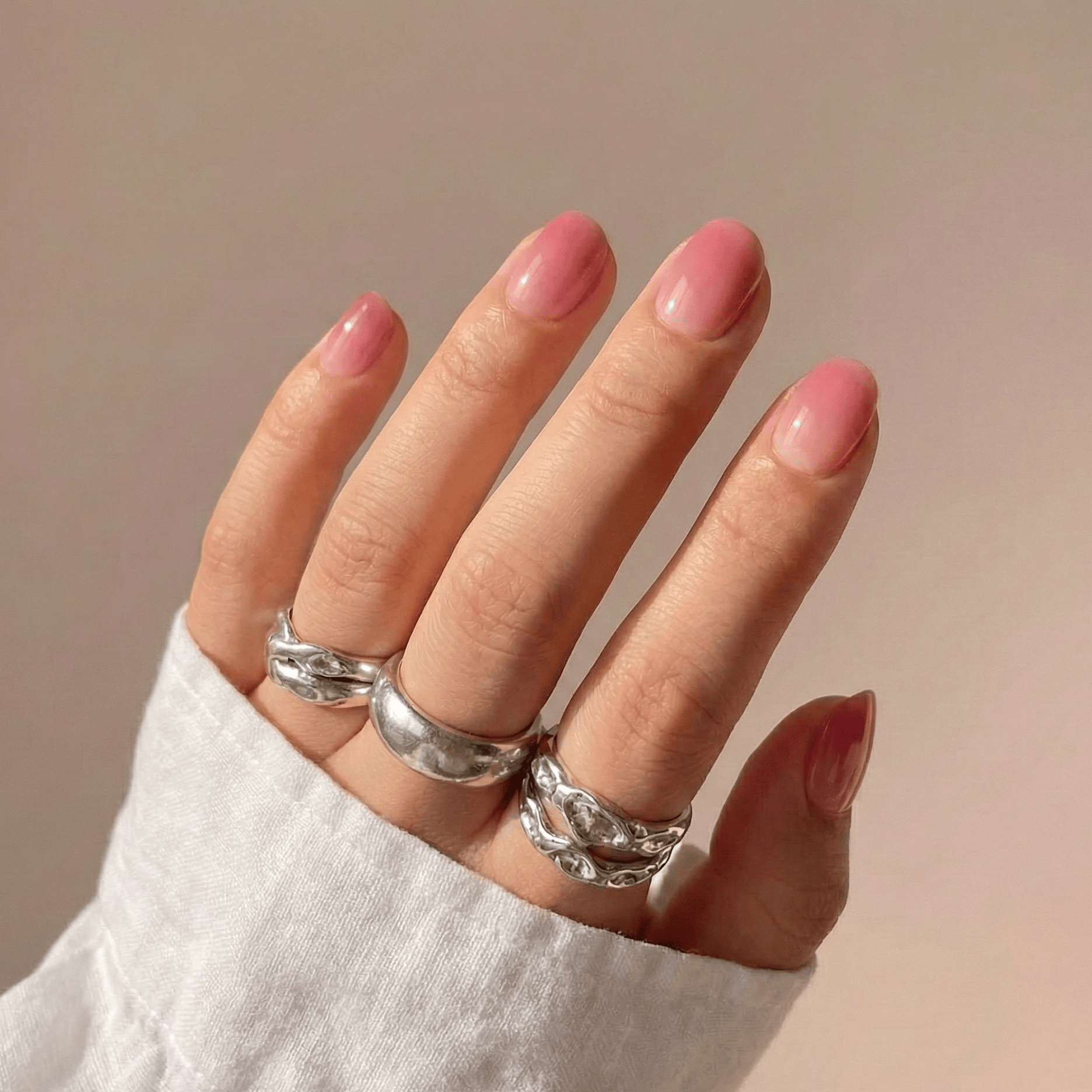 Holy Grail Nail press on Pink Jelly - Soft Gel Press Ons (Extra Short Natural)