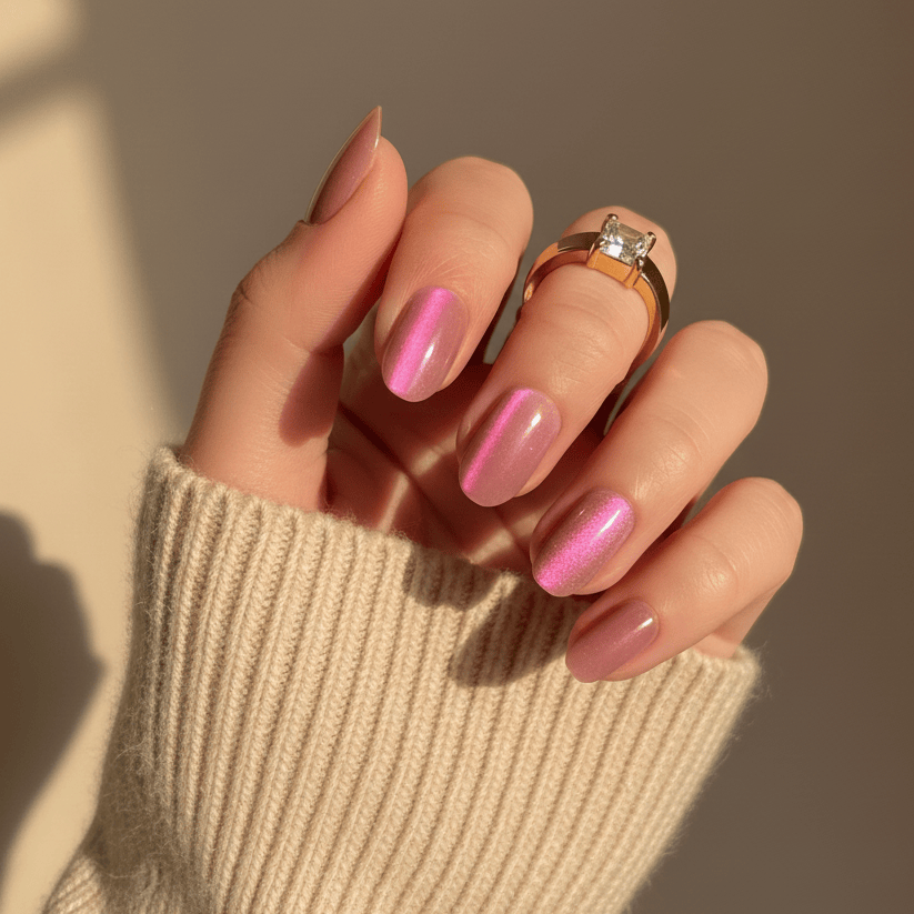 Holy Grail Nail press on Running the Show (Cat's Eye) -  Soft Gel Press Ons (Short Oval)