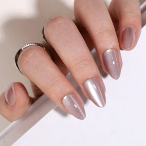 Holy Grail Nail press on Silver Rose (Cat's eye) - Soft Gel Press Ons