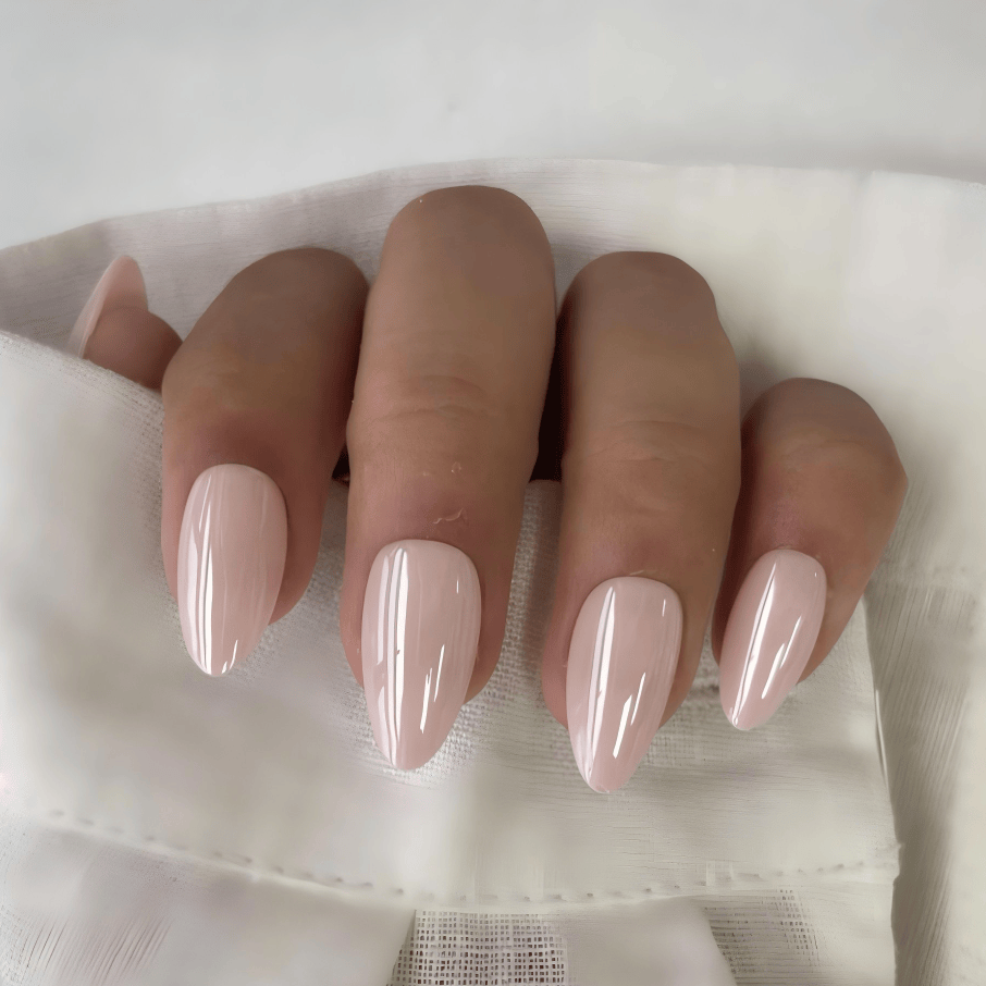 Holy Grail Nail press on Sugar Coated (Glazed) - Soft Gel Press Ons (Short Almond)