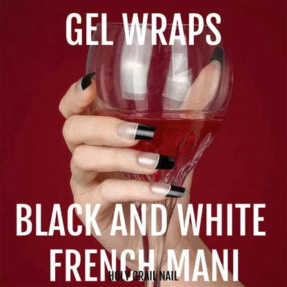 Holy Grail Nail Semi-Cured Gels Black and White French Mani - Gels, Tuxedo Gel, Hello Nails
