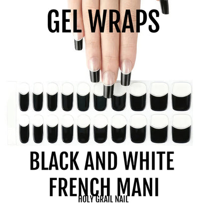 Holy Grail Nail Semi-Cured Gels Black and White French Mani - Gels, Tuxedo Gel, Hello Nails