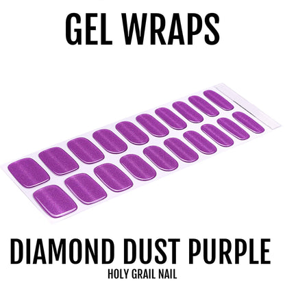 Holy Grail Nail Semi-Cured Gels Diamond Dust Purple - Gels, Grape Glitz Gels, Holy Gels, Periwinkle Glitter Gel, Hello Nails