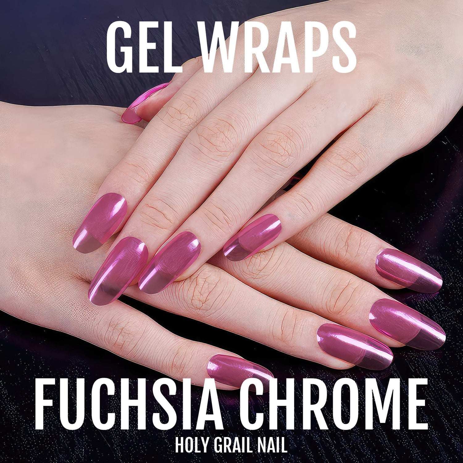 Holy Grail Nail Semi-Cured Gels Fuchsia Chrome - Gels, Purple Metallic Gel, Hello Nails