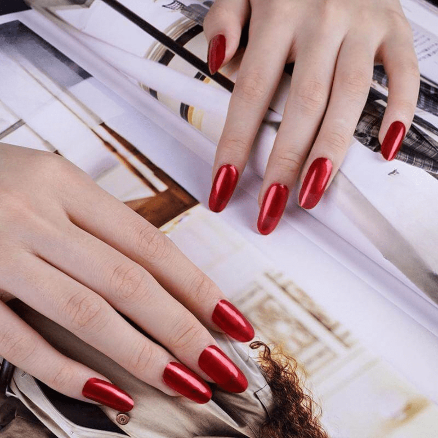 Holy Grail Nail Semi-Cured Gels Red Chrome