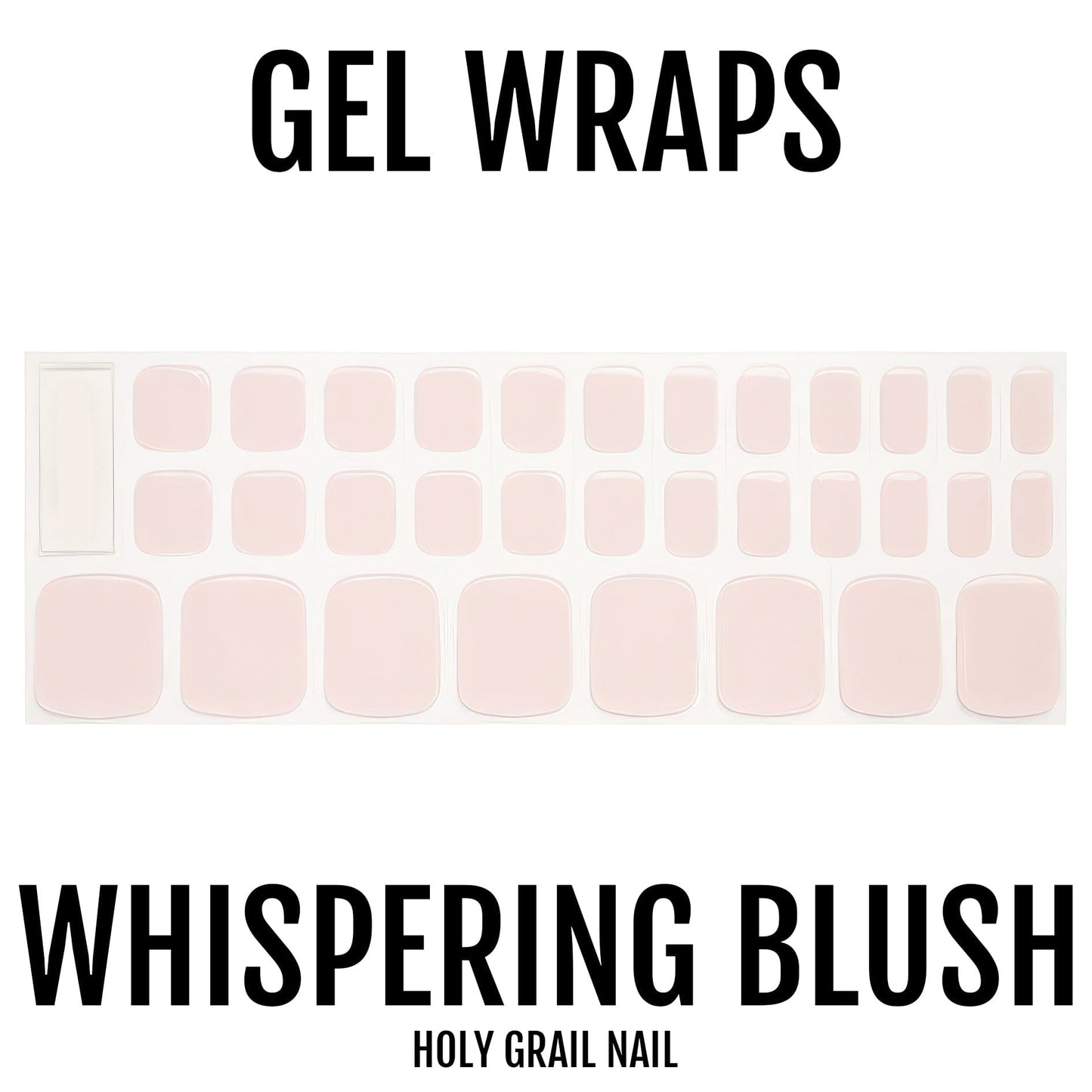 HOLY GRAIL NAIL Semi-Cured Gels Whispering Blush - Gel Pedi Wraps