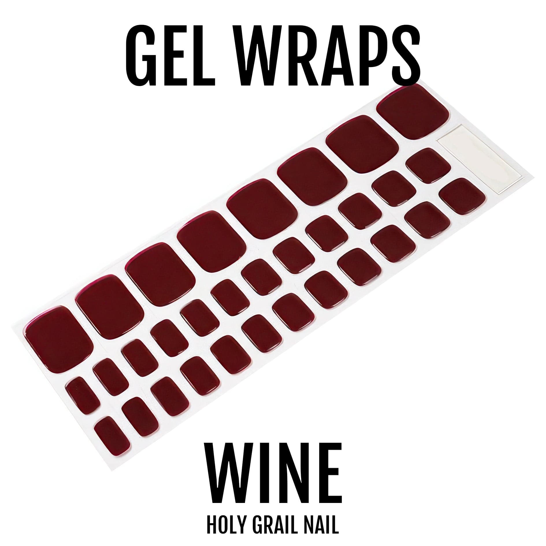 HOLY GRAIL NAIL Semi-Cured Gels Wine - Gel Pedi Wraps