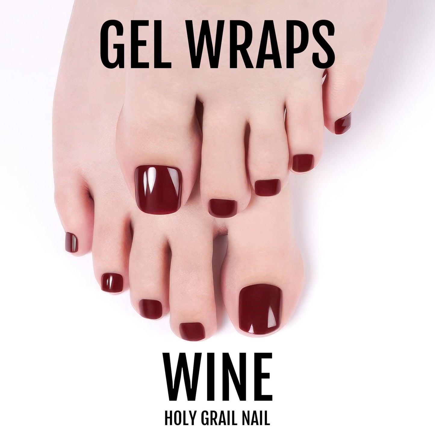 HOLY GRAIL NAIL Semi-Cured Gels Wine - Gel Pedi Wraps