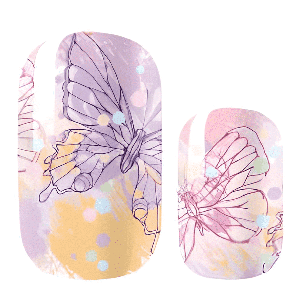 Pastel Butterfly - Holy Classics (Non-UV Nail Wraps)