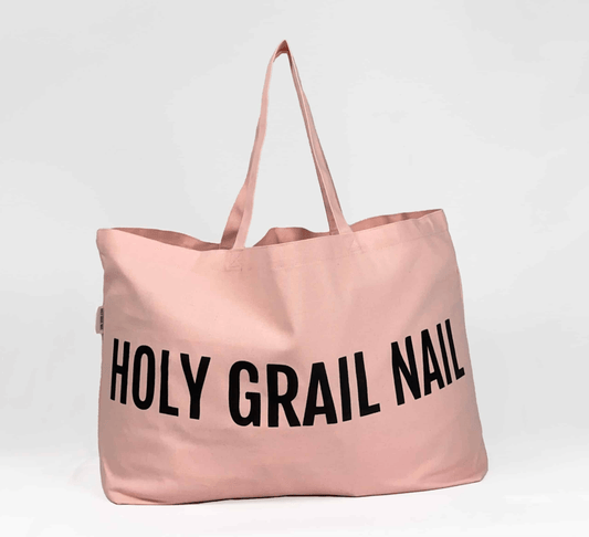 Holy Grail Nail Canvas Tote Bag - Pink