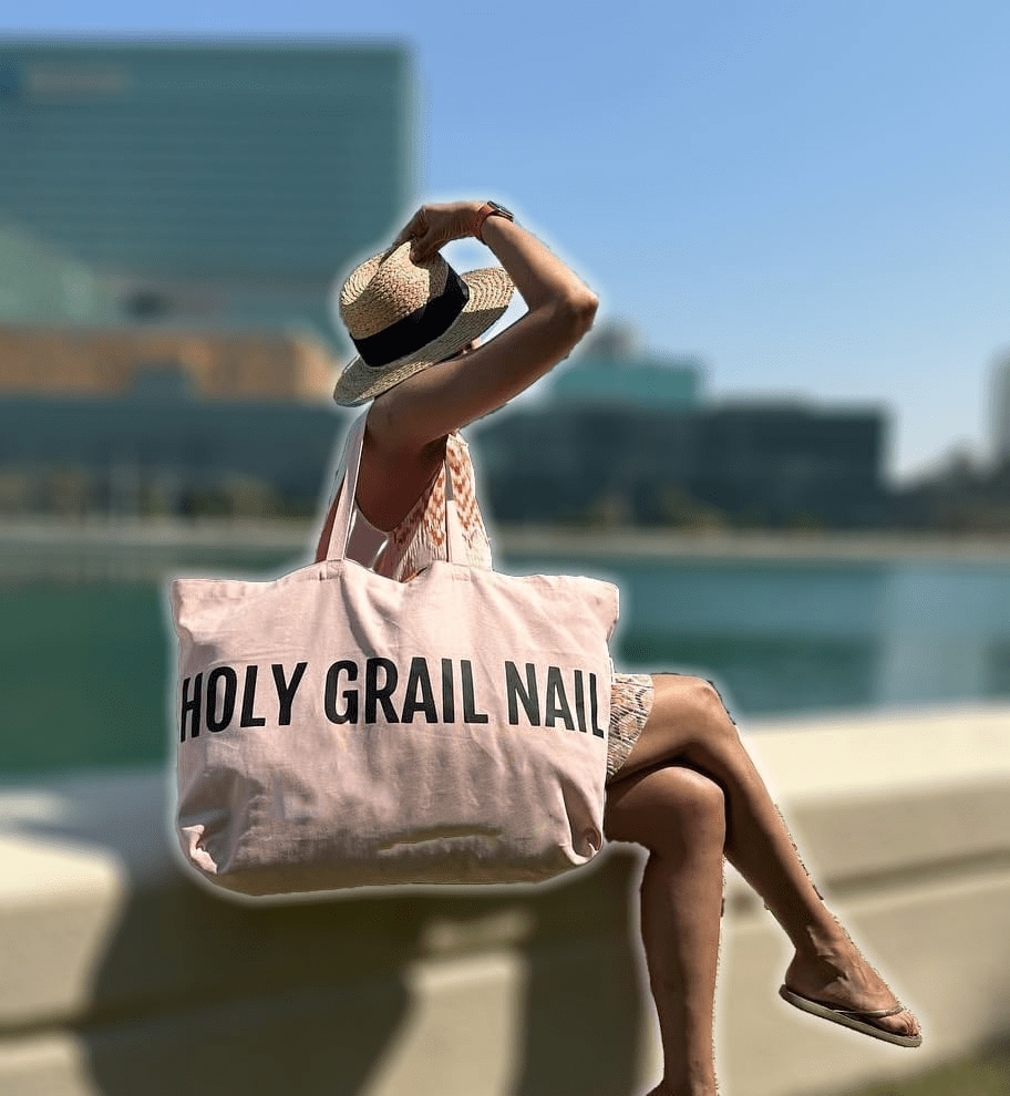 Holy Grail Nail Canvas Tote Bag - Pink