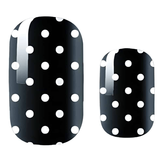 Polka Dot Black - Holy Classics (Non-UV Nail Wraps)