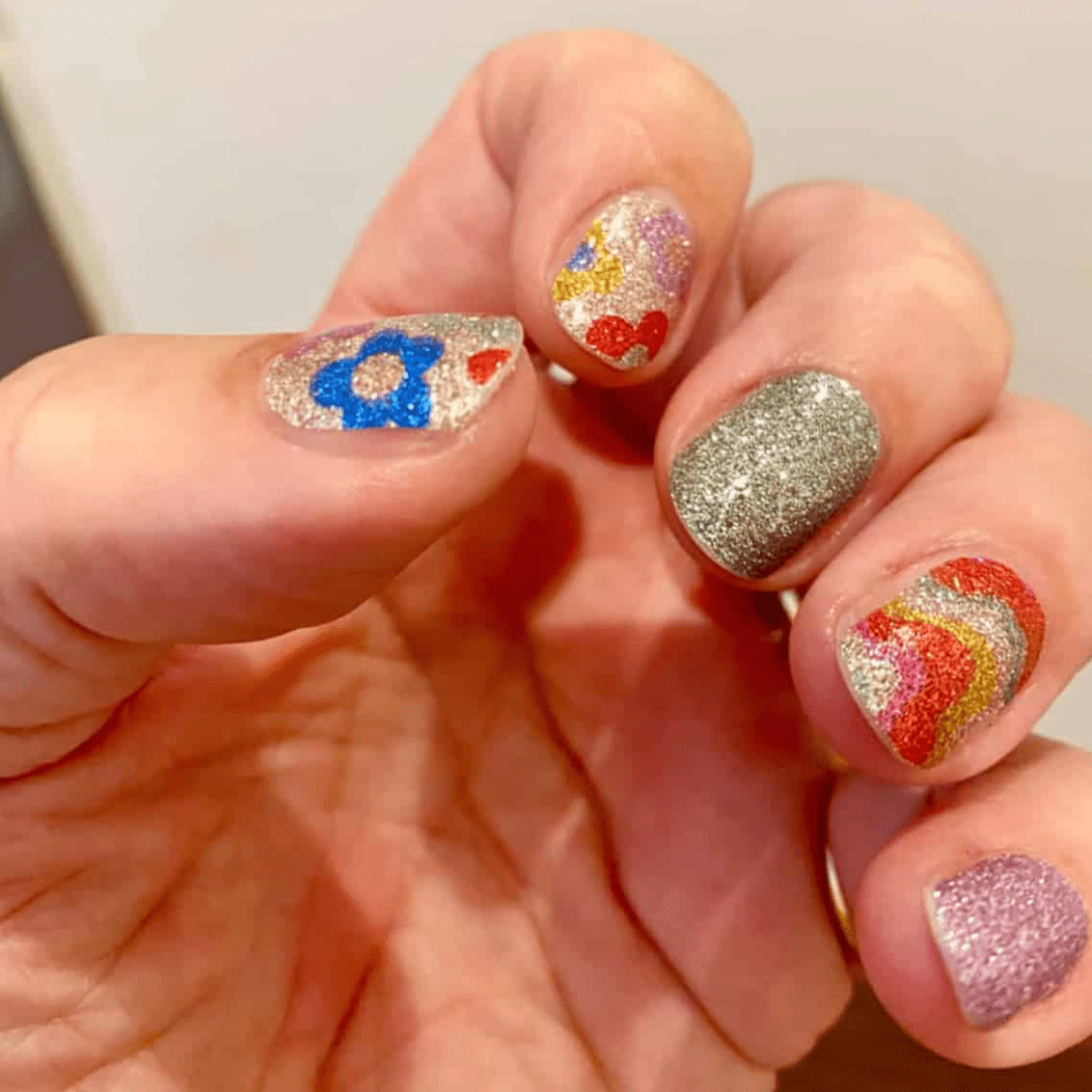 Psychedelic Glitter - Holy Classics (Non-UV Nail Wraps)